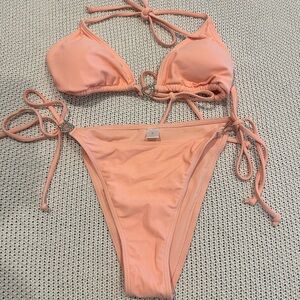 Peach Bikini Set
